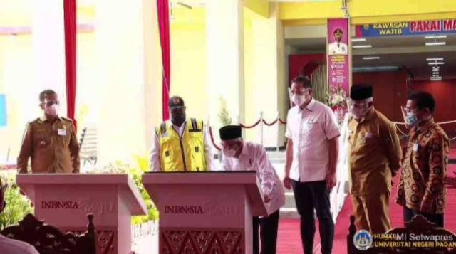 Wakil Presiden RI Maruf Amin resmikan Gedung Labor Olahraga dan Gedung Sport Center UNP